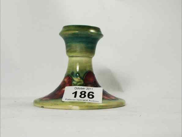 Appraisal: Moorcroft Candlestick decorated with Anemonie on Green height cm small