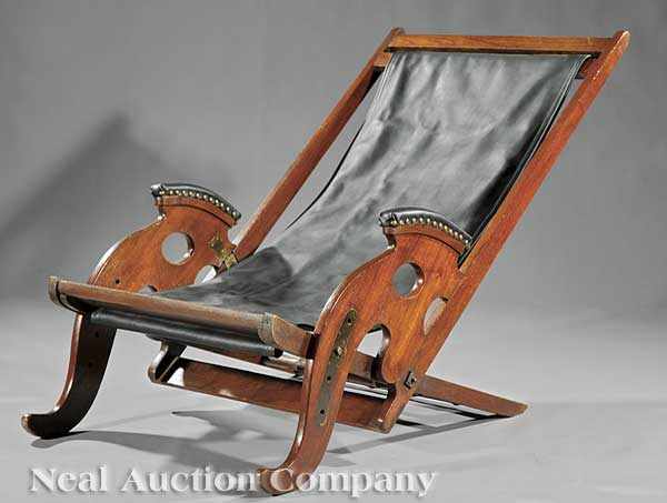 Appraisal: An English Innovative Walnut Folding Chair c after a design