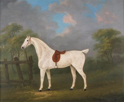 Appraisal: John Nost Sartorius - A hunter in a landscape Signed