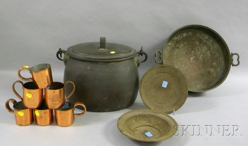 Appraisal: Ten Assorted Copper and Sterling Silver Items a set of