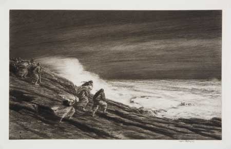 Appraisal: KERR EBY Three etchings with sandpaper ground Storm Edition of