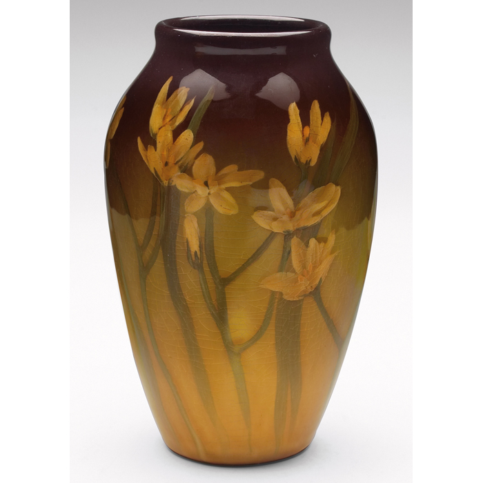 Appraisal: Rookwood vase tapered shape in aStandard glaze with a painted