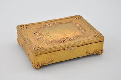 Appraisal: A Silvercraft Gilt Metal Humidor Measuring approx W x -