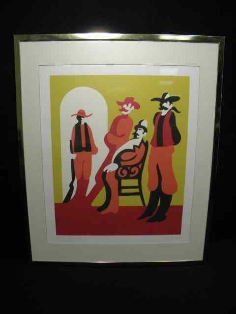 Appraisal: Murray Gaby signed serigraph titled ''The Cowboys'' Depicts four people