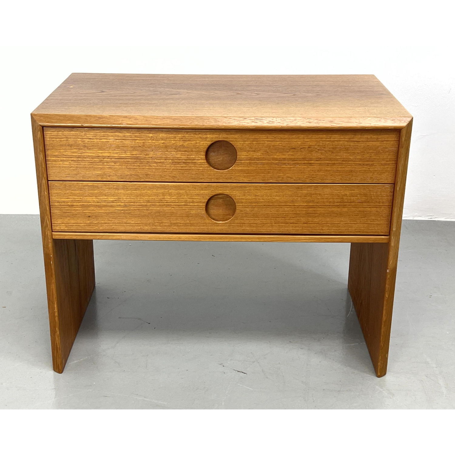 Appraisal: Kai Kristiansen Teak side table Dimensions H inches W inches