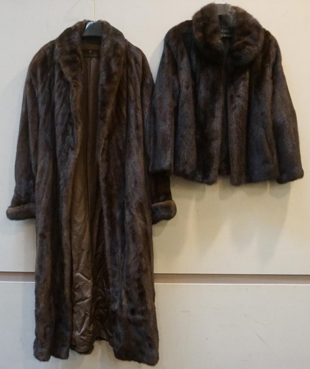 Appraisal: Ranch Brown Mink Coat and Jacket Retailed by Bloomingdales and