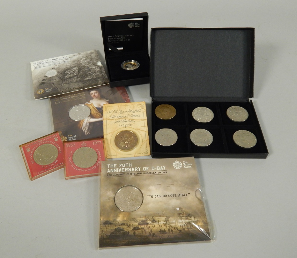 Appraisal: Various commemorative coins to include a th anniversary of the