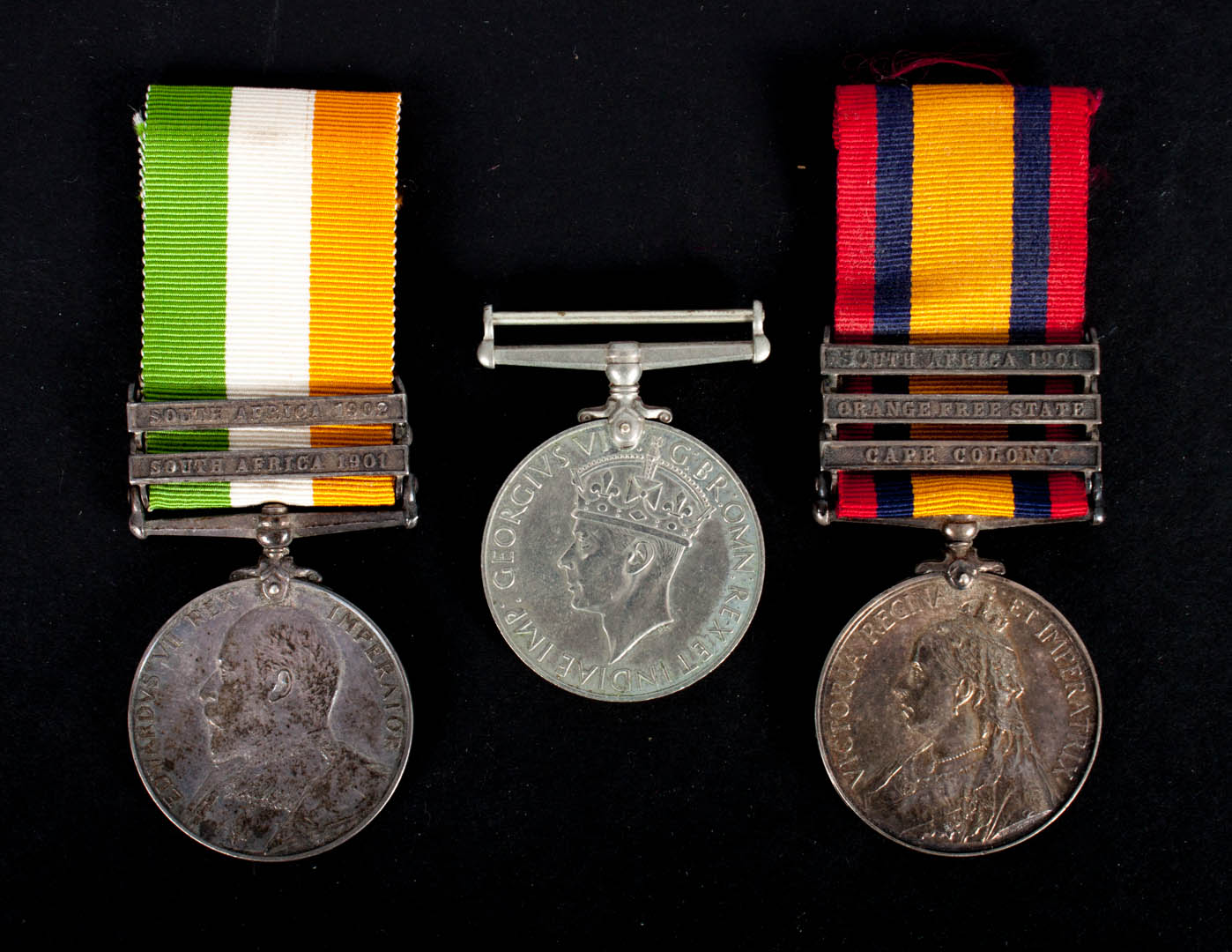 Appraisal: Three British campaign medals comprising Queen Victoria South Africa silver