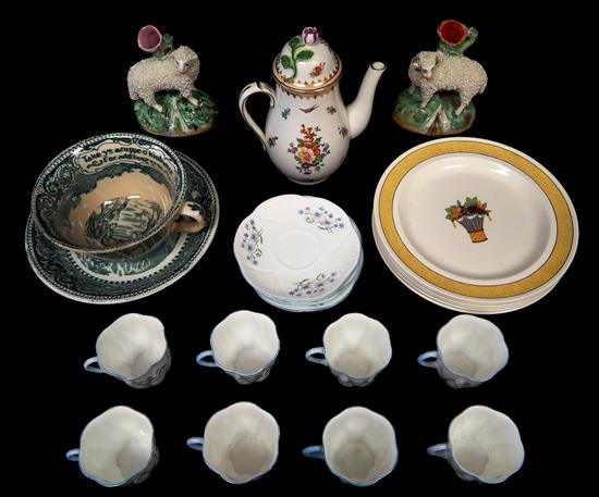 Appraisal: English pottery and porcelain th th C twenty-seven pieces pair