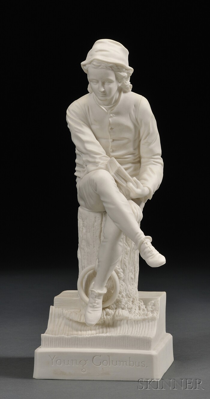 Appraisal: Parian Ware Figure of Young Columbus by Henry F Libby