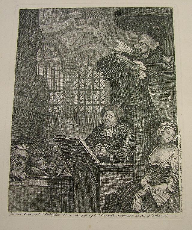 Appraisal: Folio of William Hogarth black and white engraved prints