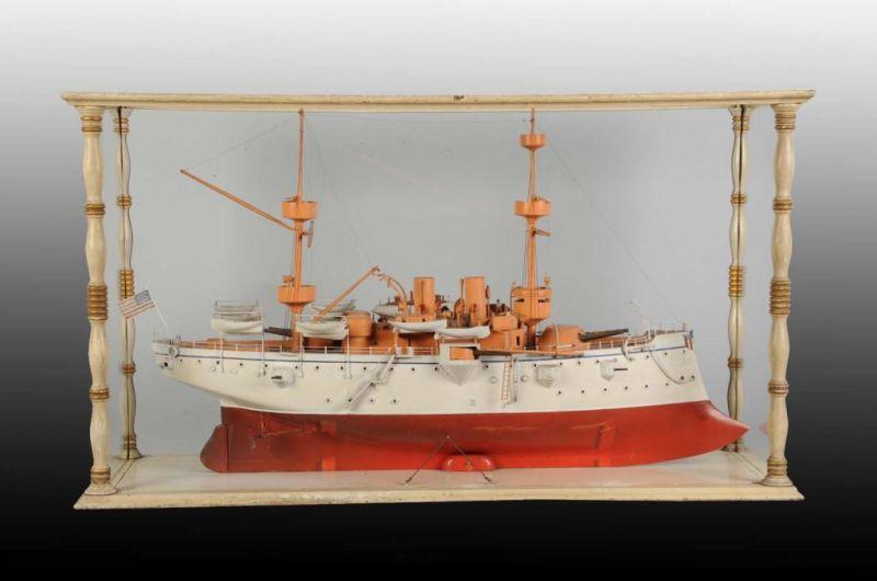 Appraisal: Folk Art Roosevelt Ship Description Representation of one of the