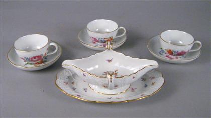 Appraisal: Group of Meissen Deutschen blumen table wares late th th