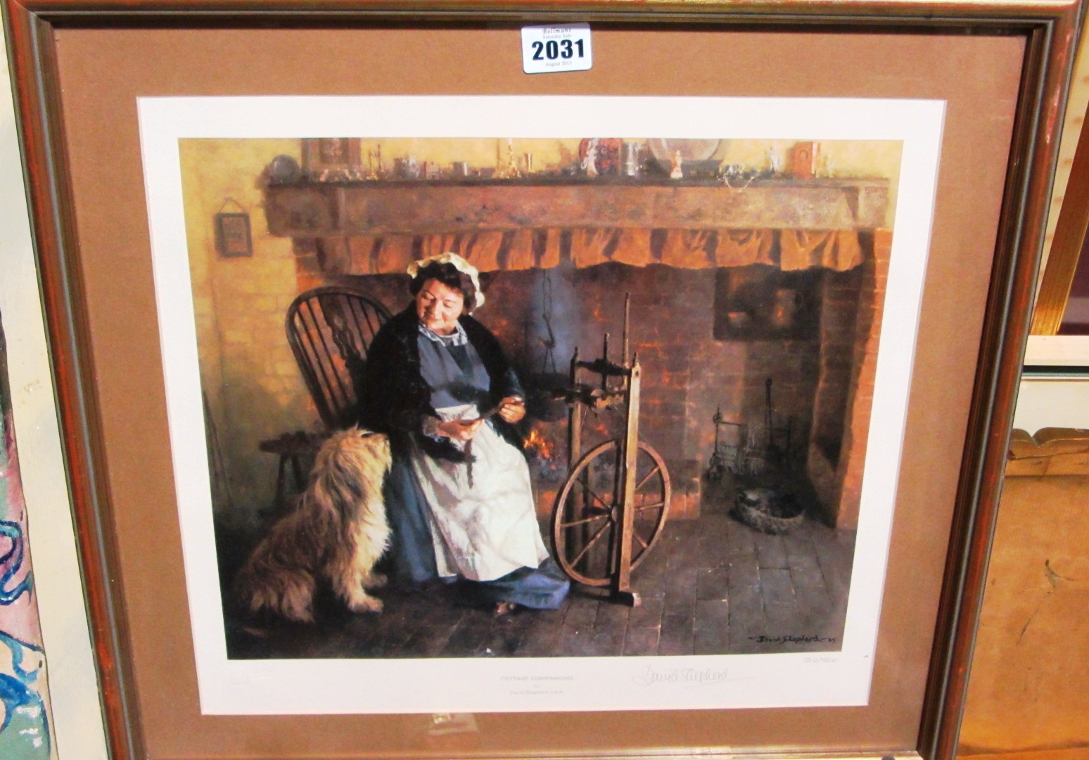 Appraisal: David Shepherd b Cottage Companions Dormouse two signed reproduction prints