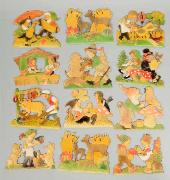 Appraisal: Lot of Cardboard Die-Cuts Description German Mostly children and animals