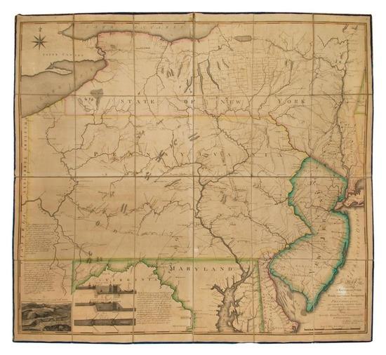 Appraisal: ADLUM John and John WALLIS A Map exhibiting a General