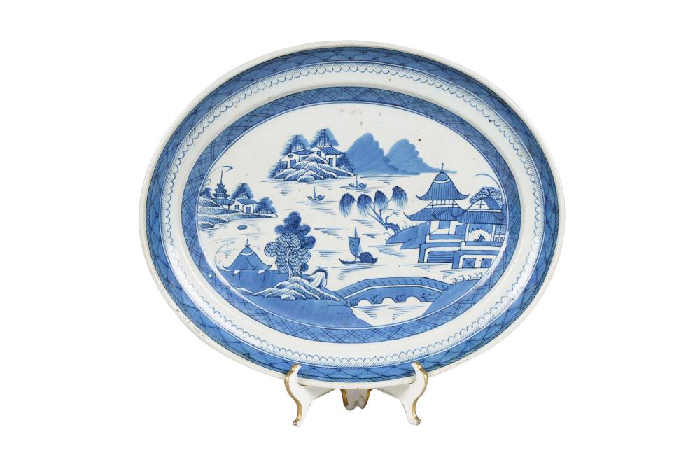 Appraisal: CHINESE BLUE WHITE EXPORT PLATTERProvenance The Estate of Donald Simon