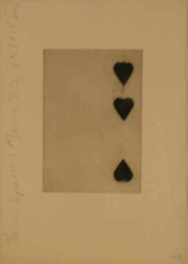 Appraisal: DONALD SULTAN AMERICAN B THREE OF SPADES JUNE A P