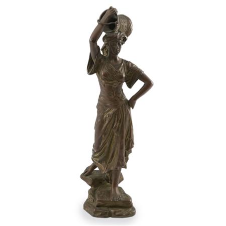 Appraisal: Gilt and Patinated-Bronze Figure of a Water Carrier Estimate -