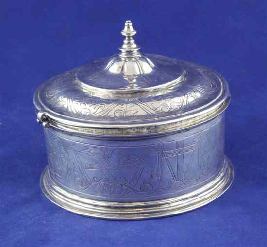 Appraisal: A th century Spanish silver pyx with cover and interior