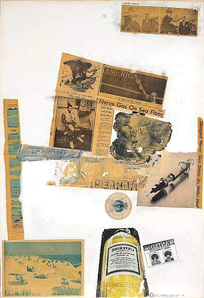 Appraisal: Robert Rauschenberg American - Letter Head signed and dated 'RAUSCHENBERG