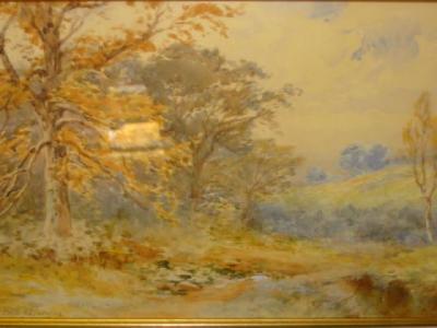 Appraisal: FREDERICK J KNOWLES Autumnal Landscape signed x gilt frame