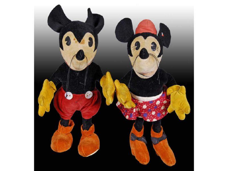 Appraisal: Lot of Steiff Walt Disney Mickey Minnie Mouse Description ''