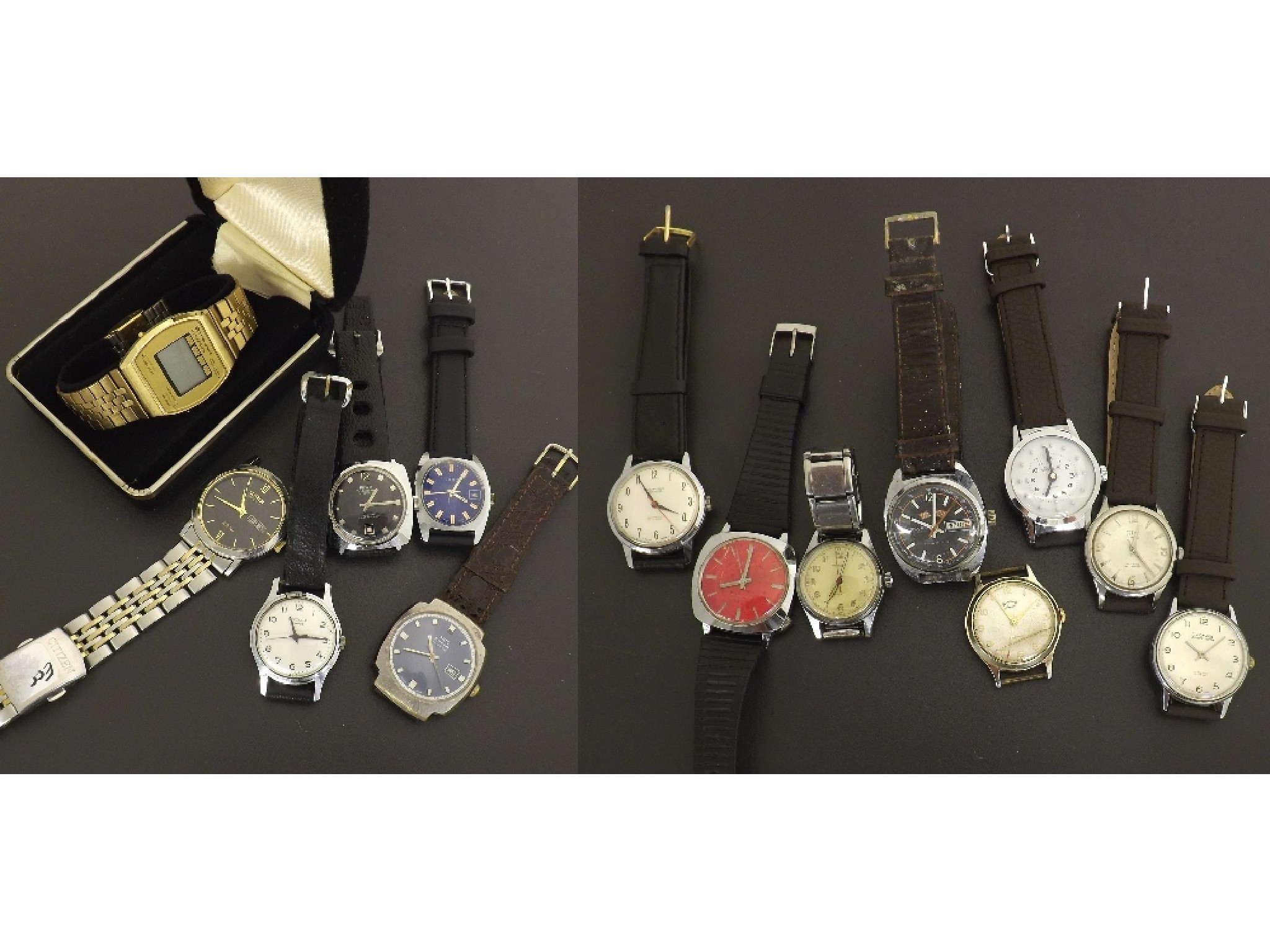 Appraisal: Selection of various gentlemen's wristwatches to include a Citizen Eco-Drive