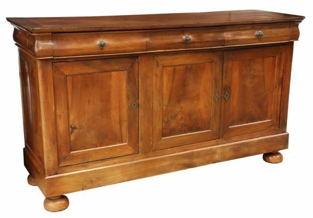 Appraisal: French Louis Philippe period fruitwood sideboard mid th c having