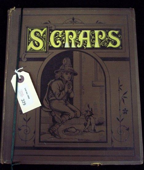 Appraisal: A Victorian scrap book containing sentimental humorous and other scraps