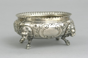 Appraisal: A Coin Silver Salt Cellar by Wood Hughes American ca