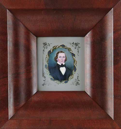 Appraisal: R BARTON American th Century MINIATURE PORTRAIT OF EBEN D