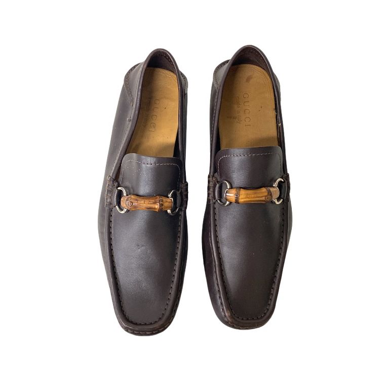 Appraisal: Gucci Brown Men's Loafers Size Gucci Brown Men's Loafers Size