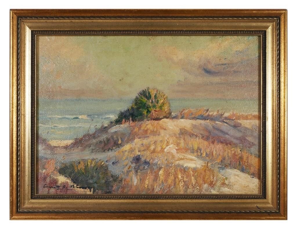 Appraisal: Oil on board painting of a Florida dunes scene by