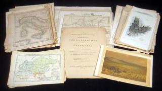 Appraisal: Pcs Battle Of The Nile ANTIQUE ENGRAVED LITHOGRAPHED MAPS French