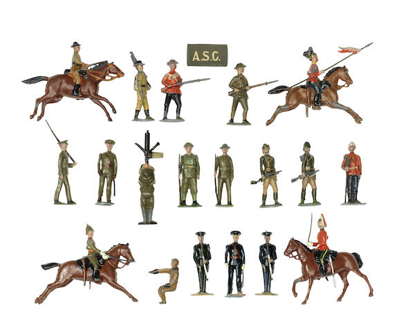 Appraisal: Britains various single figures including SPECIAL PAINT Early figures Queen's