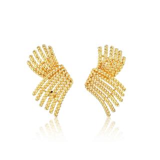 Appraisal: A Pair of Gold Earrings Crafted out of K yellow