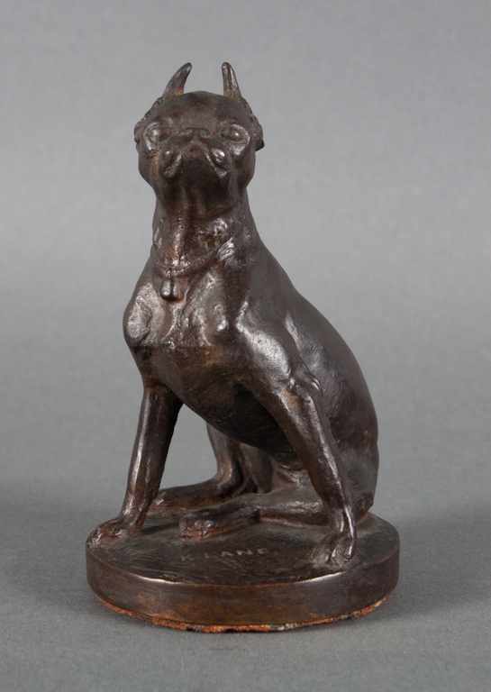 Appraisal: Katherine Ward Lane Weems American - Boxer Dog bronze brown