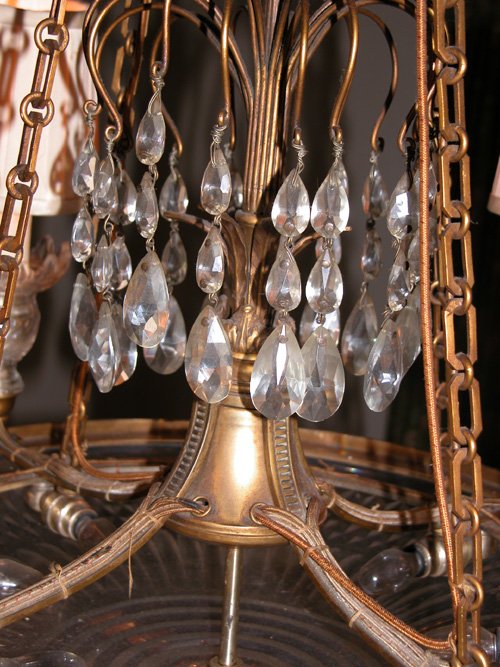 Appraisal: Title English Regency style Glass and Crystal Chandelier center section