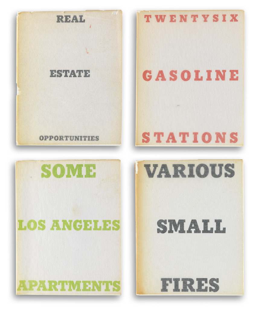 Appraisal: EDWARD RUSCHA A selection of seminal artist's books by the