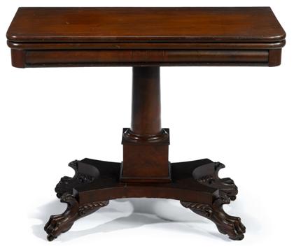 Appraisal: Classical mahogany card tableattributed anthony quervelle active - philadelphia