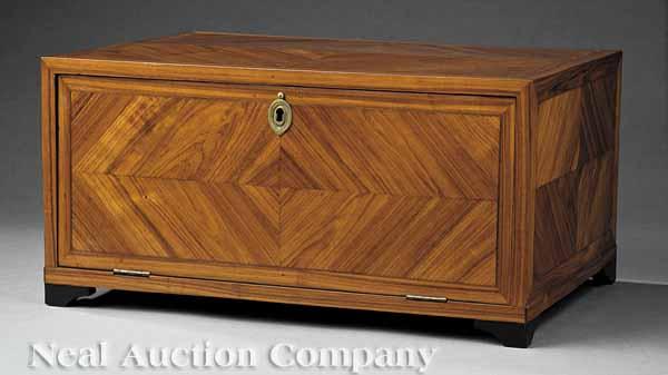 Appraisal: A Louis XVI Kingwood Parquetry Valuables Cabinet c rectangular case