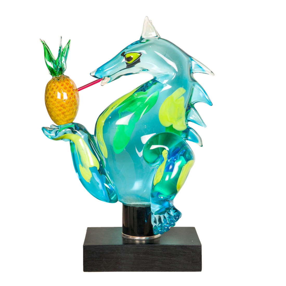 Appraisal: IRENE REZZONICO SEAHORSE Irene Rezzonico Seahorse Germany glass rotating on