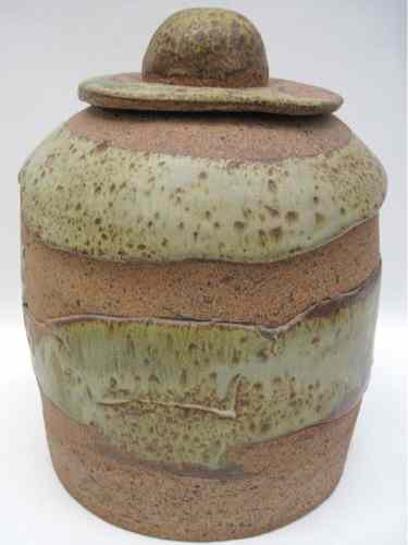 Appraisal: BETTY WHITEMAN FEVES CERAMIC LIDDED VESSEL Pendleton Oregon - Feves