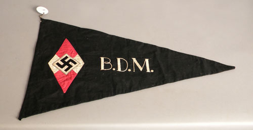 Appraisal: Hitler youth Nazi BDM pennant x