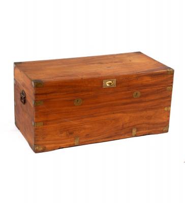 Appraisal: A camphor wood chest brass bound cm wide