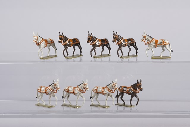 Appraisal: Lot of metal mules painted gloss Estimated S