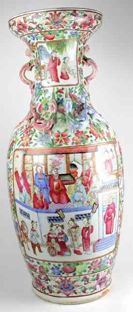 Appraisal: A Cantonese famille rose vase late th Century of baluster