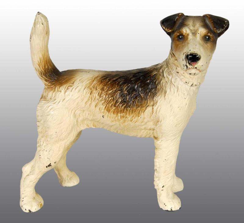 Appraisal: Cast Iron Fox Terrier Doorstop Description Made by Hubley cat