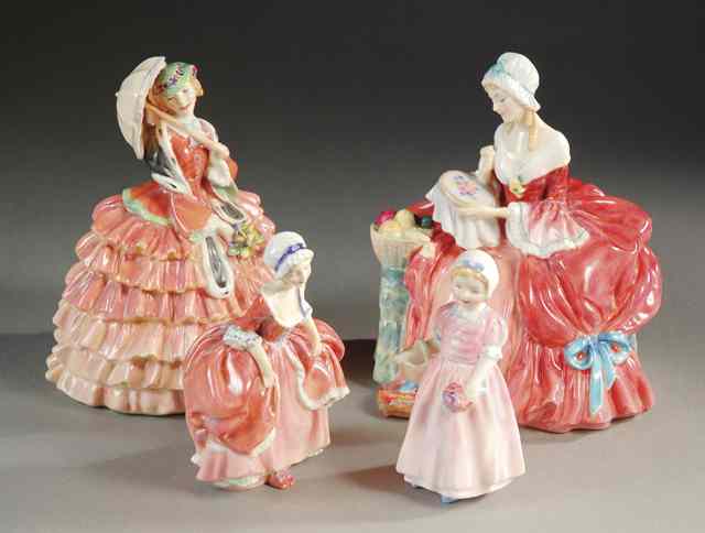 Appraisal: FOUR ROYAL DOULTON PORCELAIN FIGURINES ''Toinette '' HN ''H ''Penelope